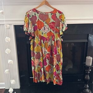 Uncle Frank boho Dress size M Chinese lantern cottage core indie artsy colorful